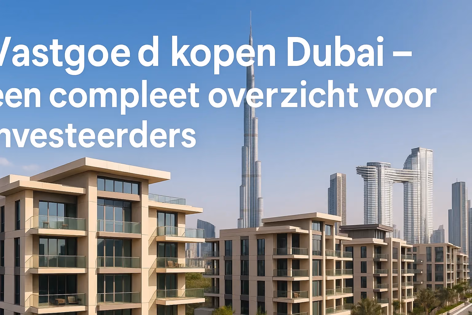 Vastgoed kopen Dubai: een compleet overzicht voor investeerders