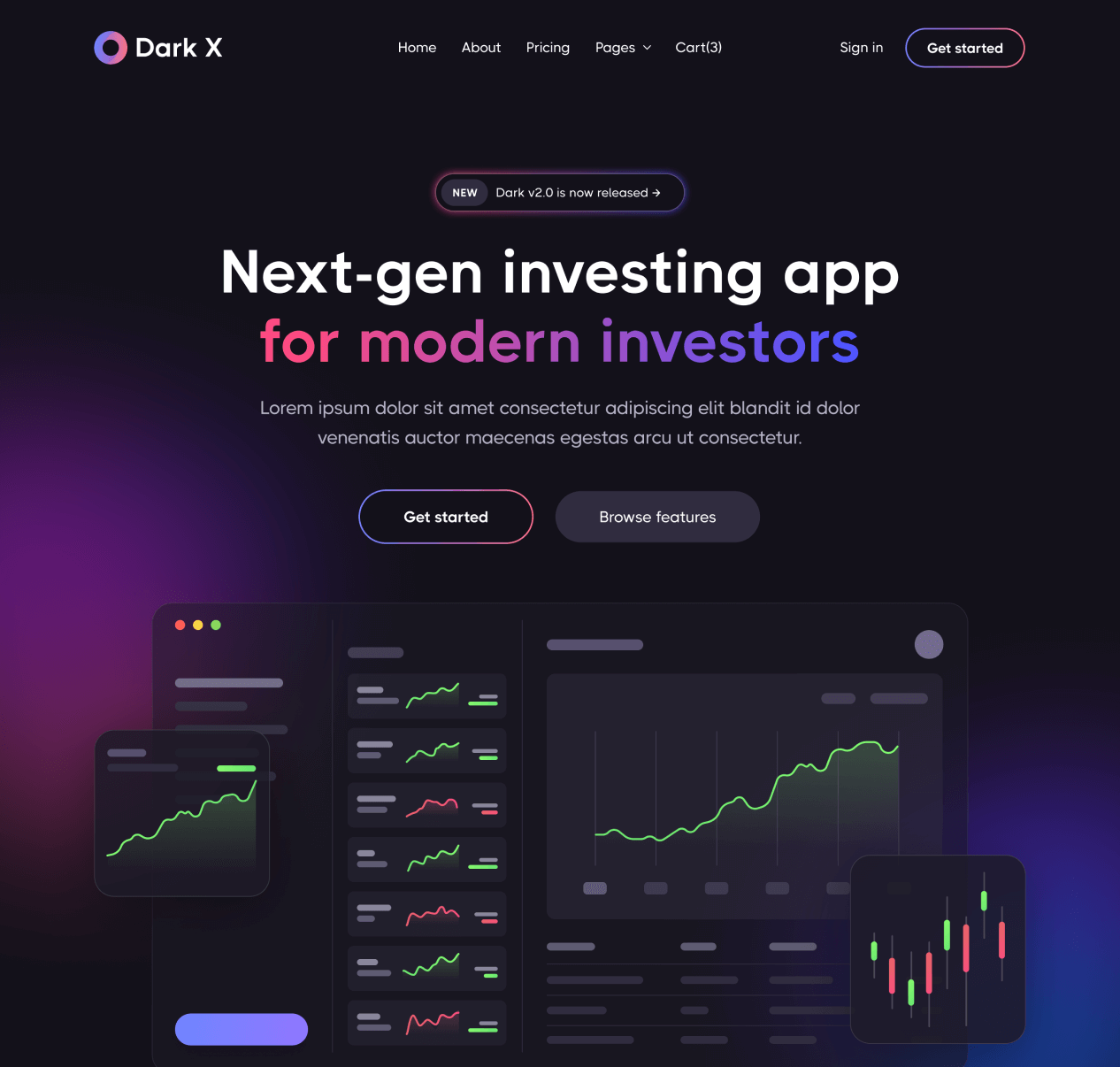 Home - Dark X Webflow Template