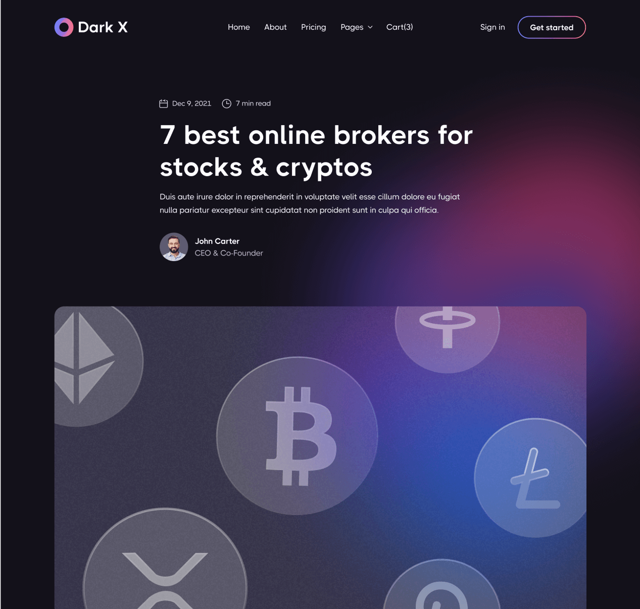 Blog Post - Dark X Webflow Template