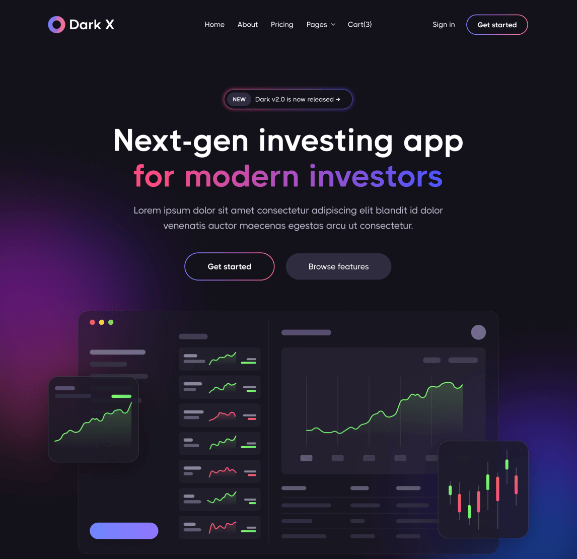 Home - Dark X Webflow Template
