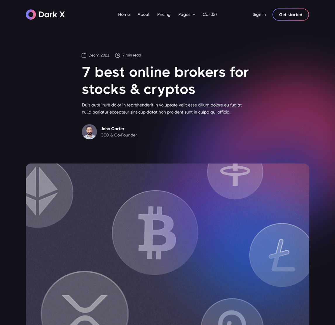 Blog Posts - Dark X Webflow Template