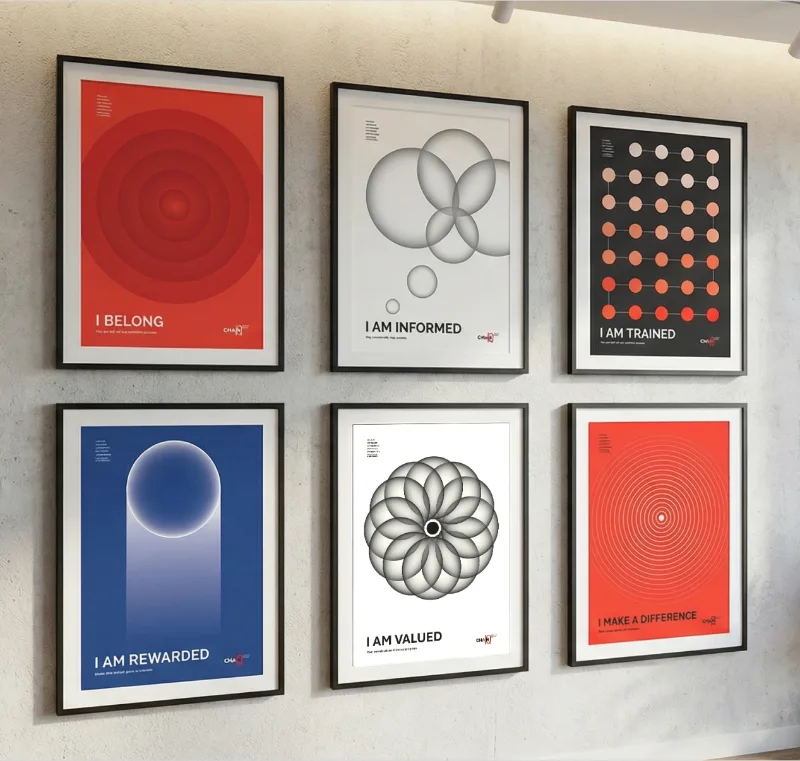 Employee values poster series designed by Artion