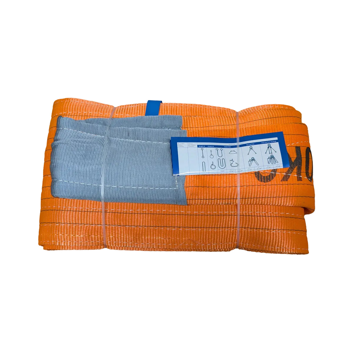 10 Tonne Flat Duplex Webbing Sling 10000kg - Orange