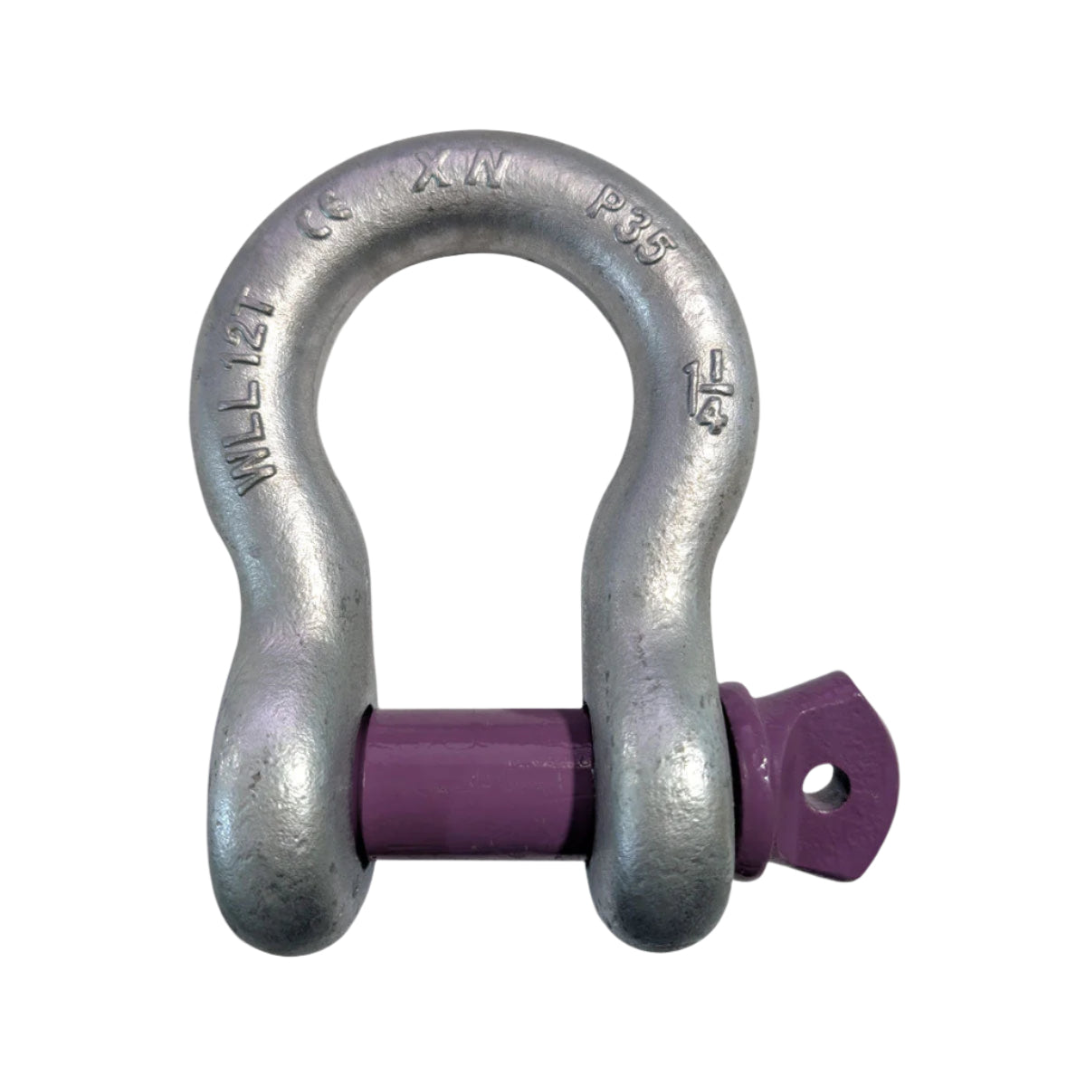 Purple Screw Pin Bow Shackle 1.25" 12 Ton