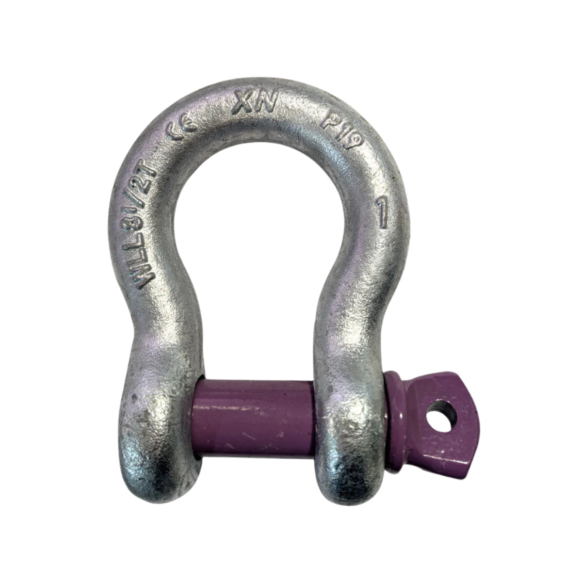 Purple Screw Pin Bow Shackle 1" 8.5 Ton