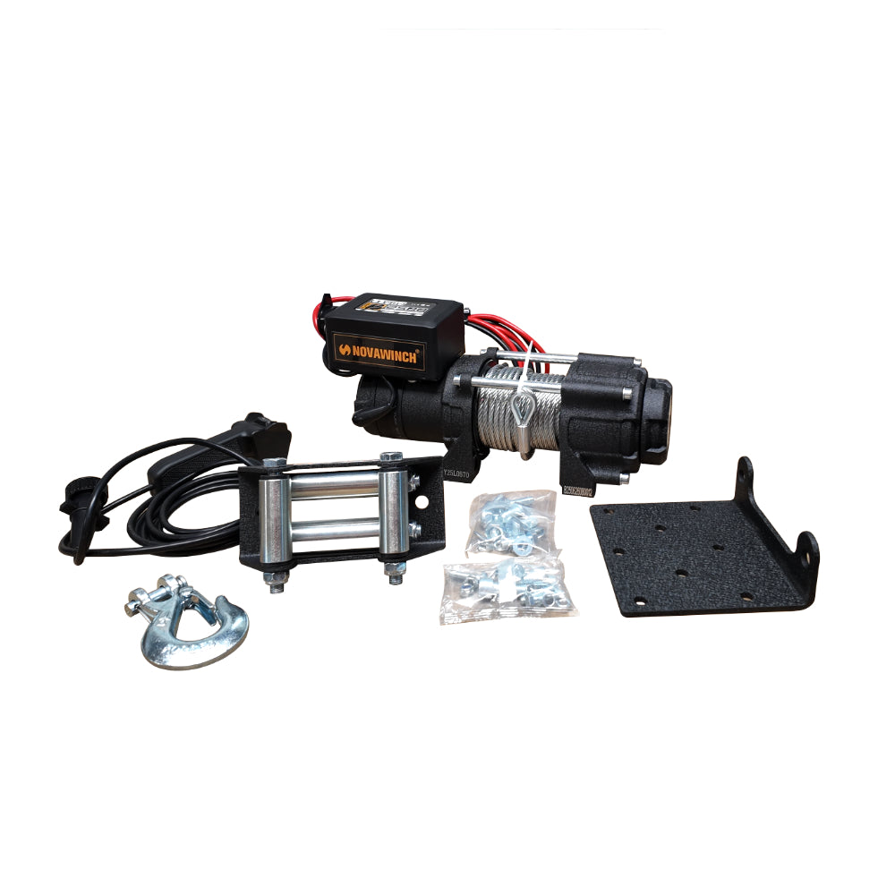 SUPER B2500 2,500lb (1.1T) 12V ATV Winch - 12m Steel Wire Rope