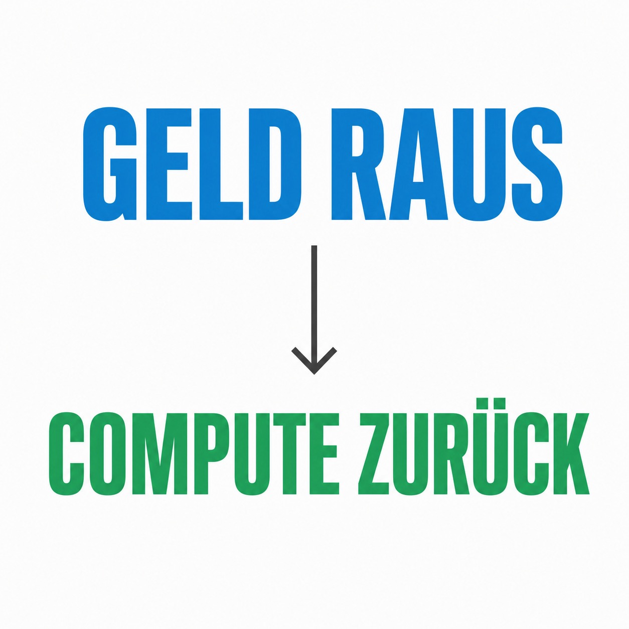 geld raus -> compute zurück
