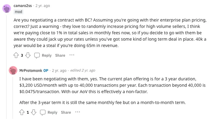 BigCommerce enterprise pricing