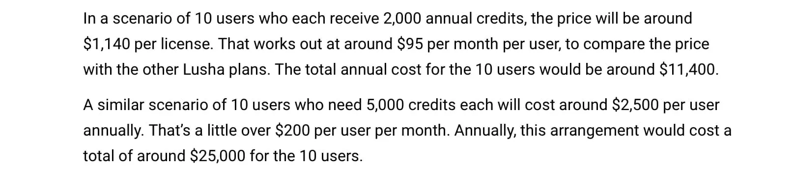 Lusha enterprise pricing