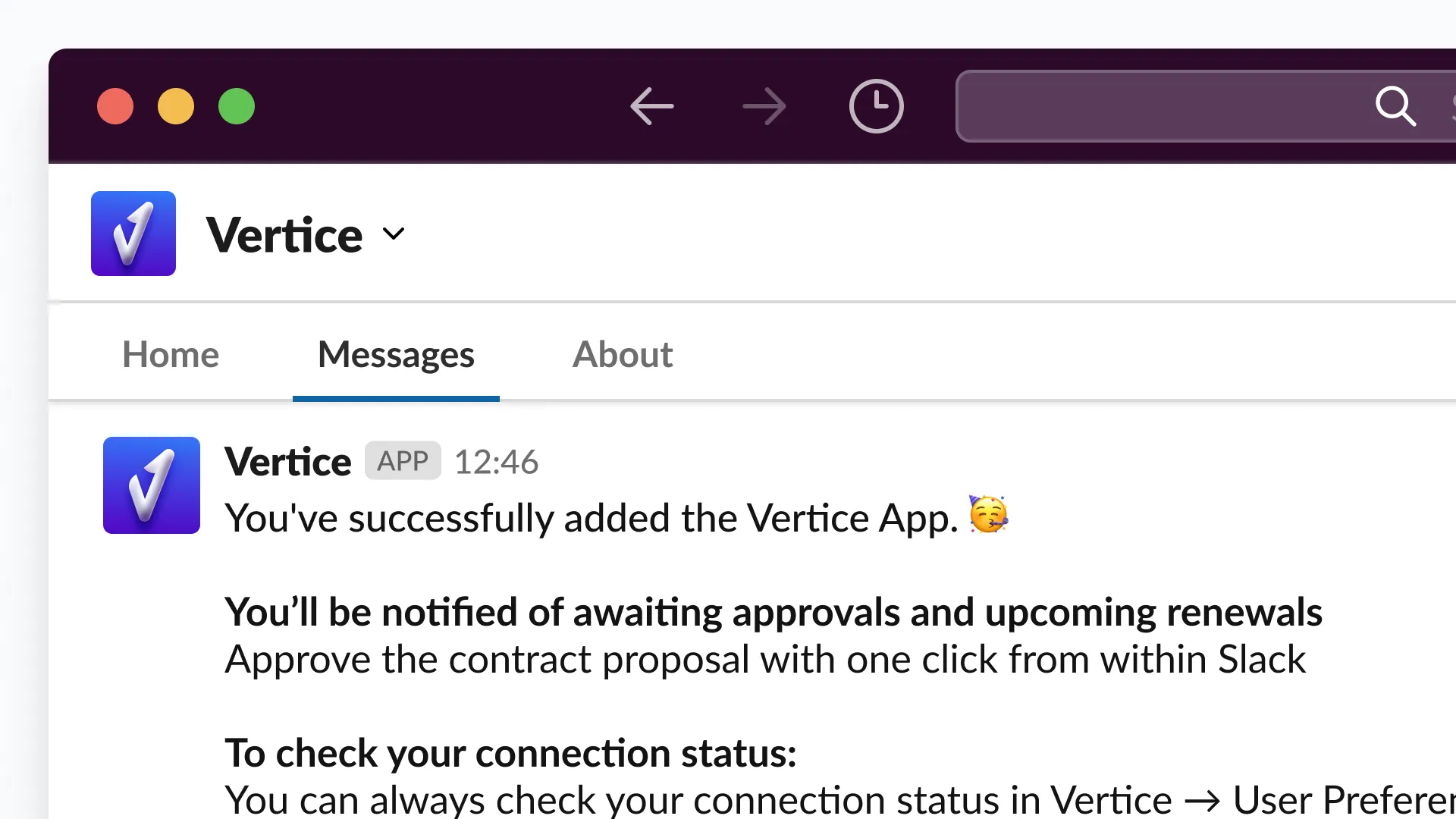 Vertice Slack Integration