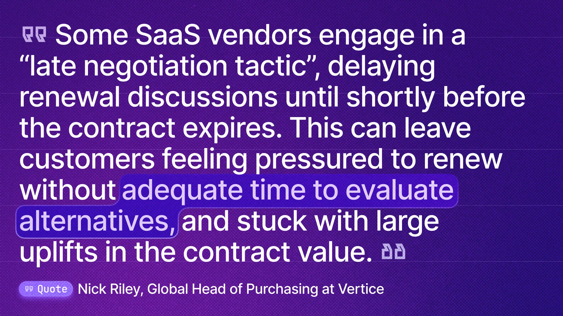 Delayed negotiation tactics