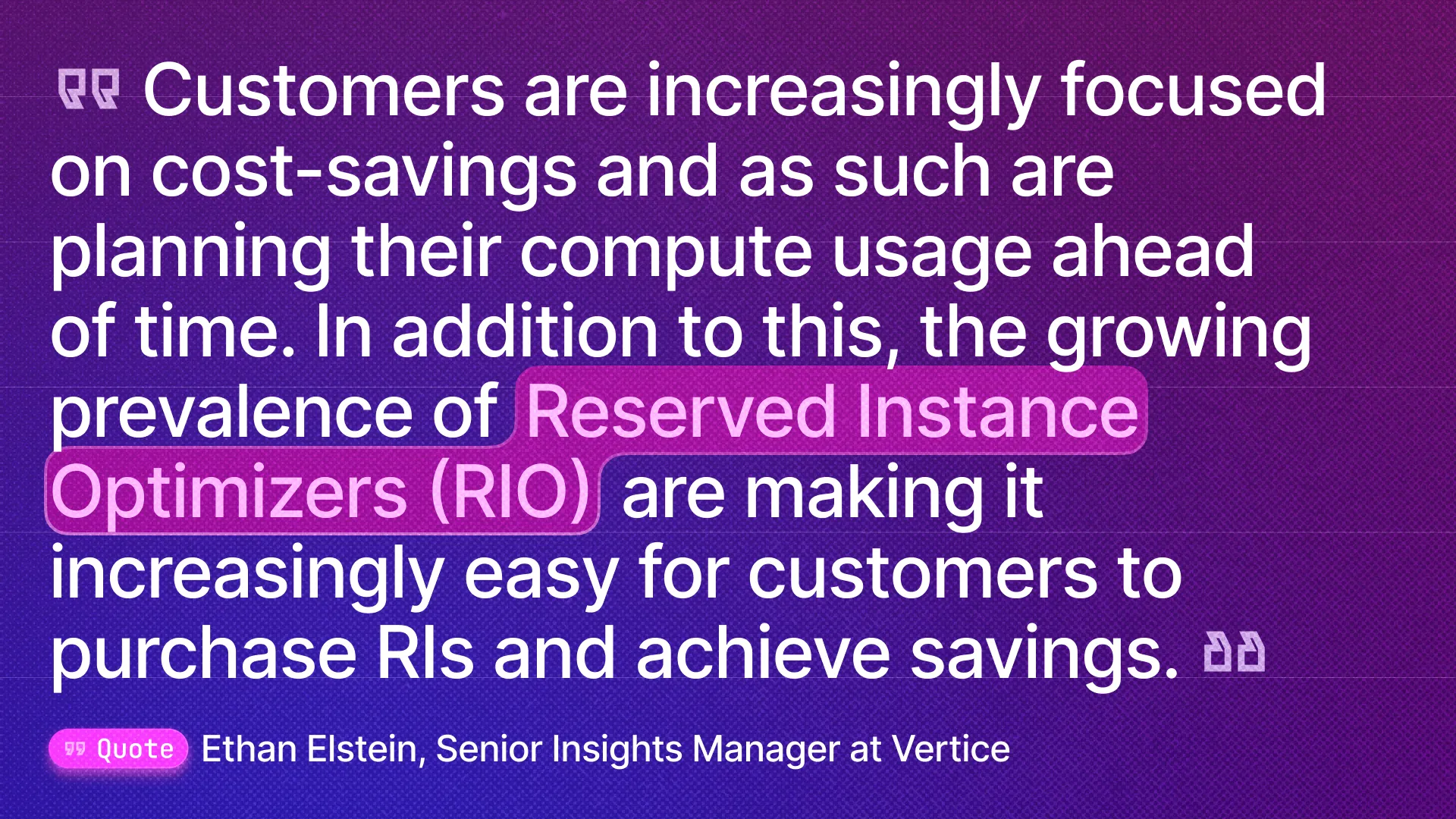 Reserved instance usage