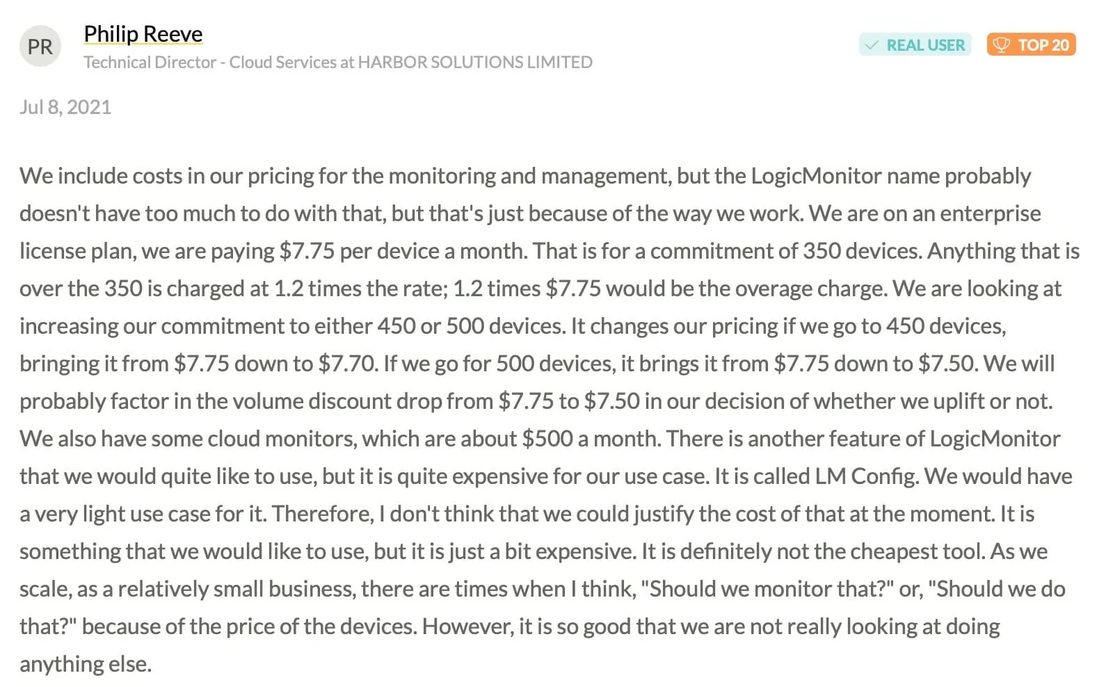 LogicMonitor Pricing