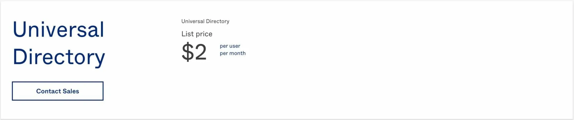 Okta universal directory pricing