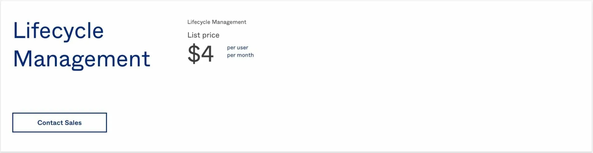 Okta lifecycle management pricing