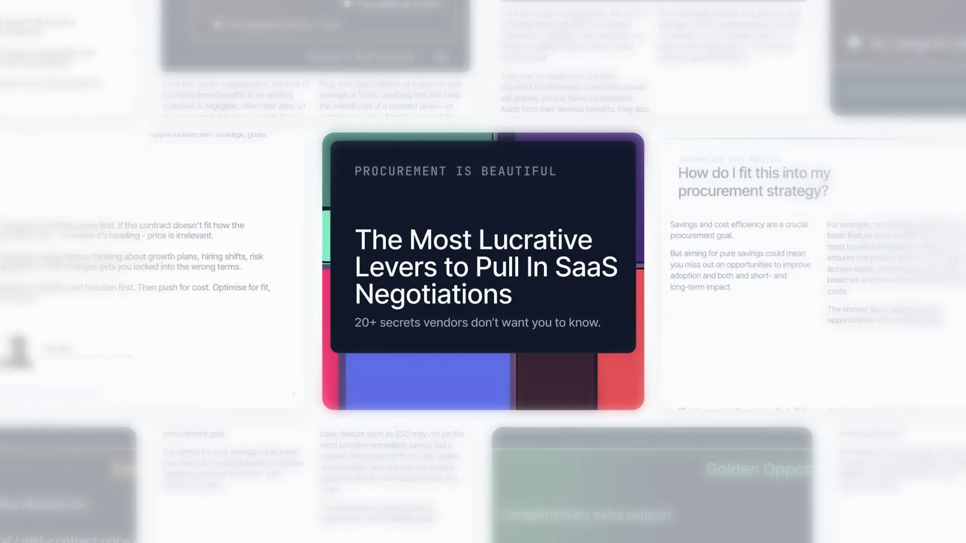 The information that SaaS vendors don't want you to have.