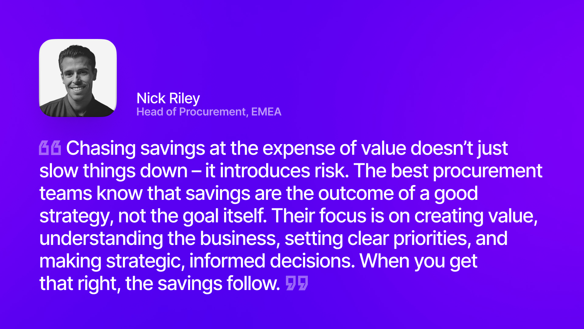 Using procurement benchmarking data to inform vendor selection