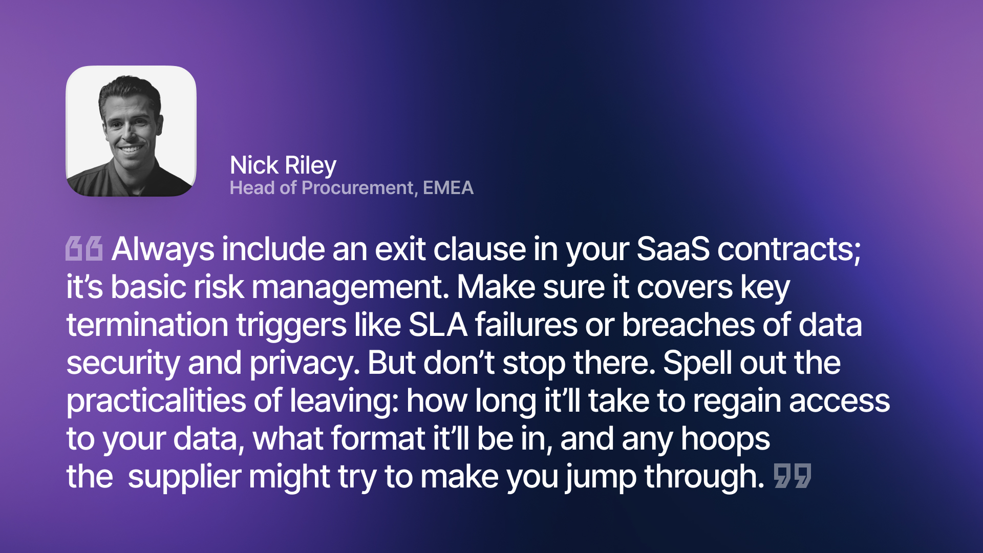 Negotiating exit clauses in procurement contracts