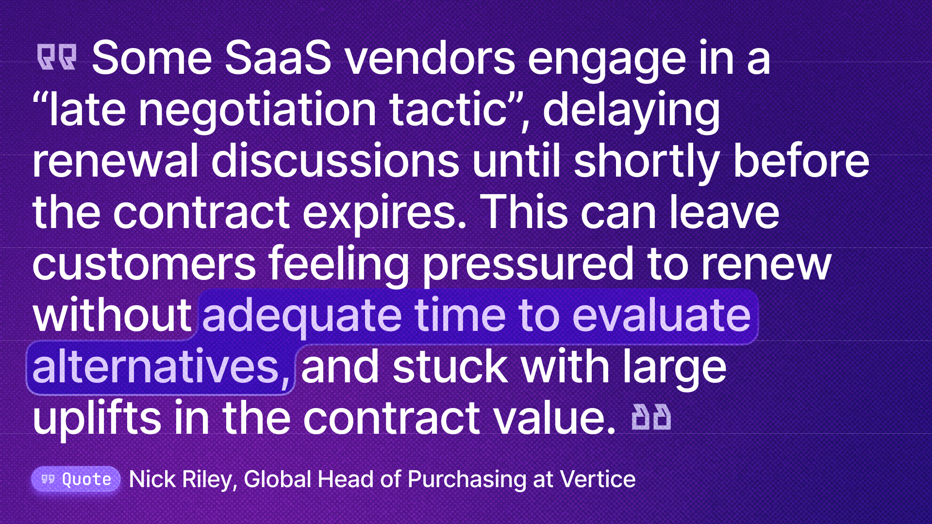 Delayed negotiation tactics