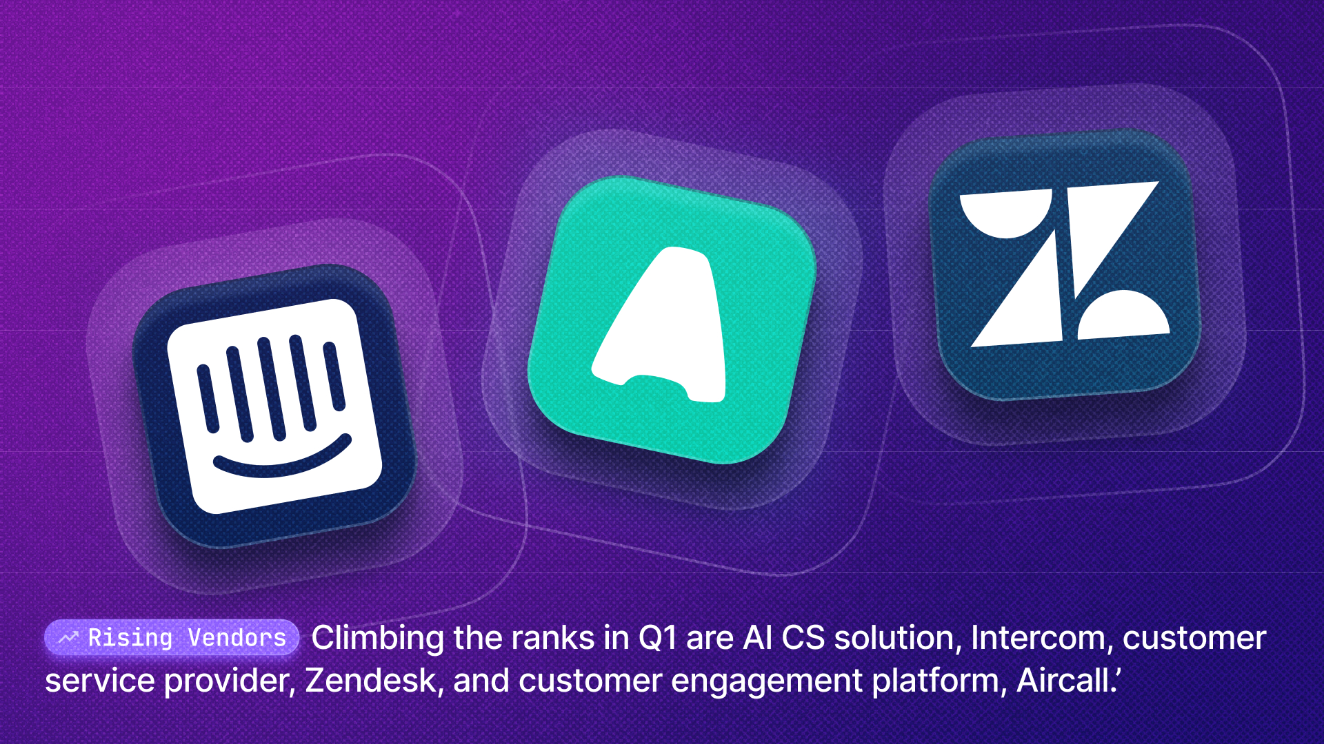 Rising software vendors