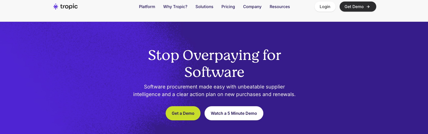 Tropic SaaS Management Platform