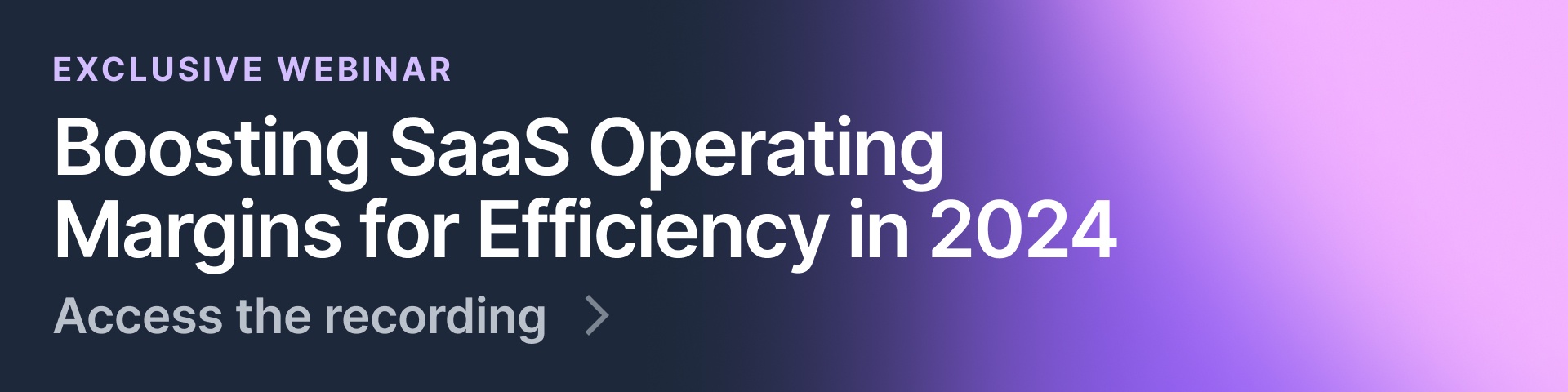 SaaS operating margins