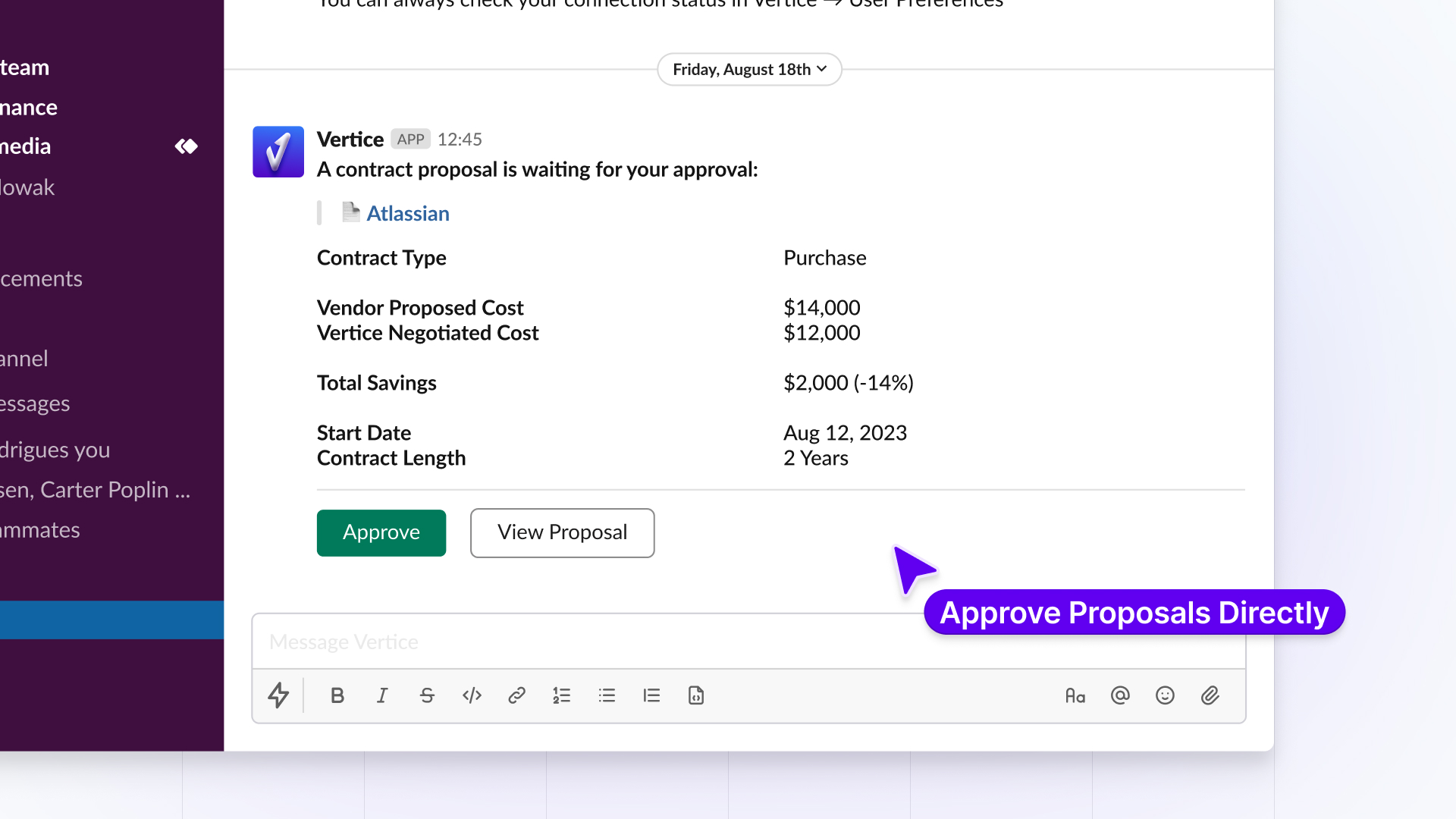 Vertice Slack Integration