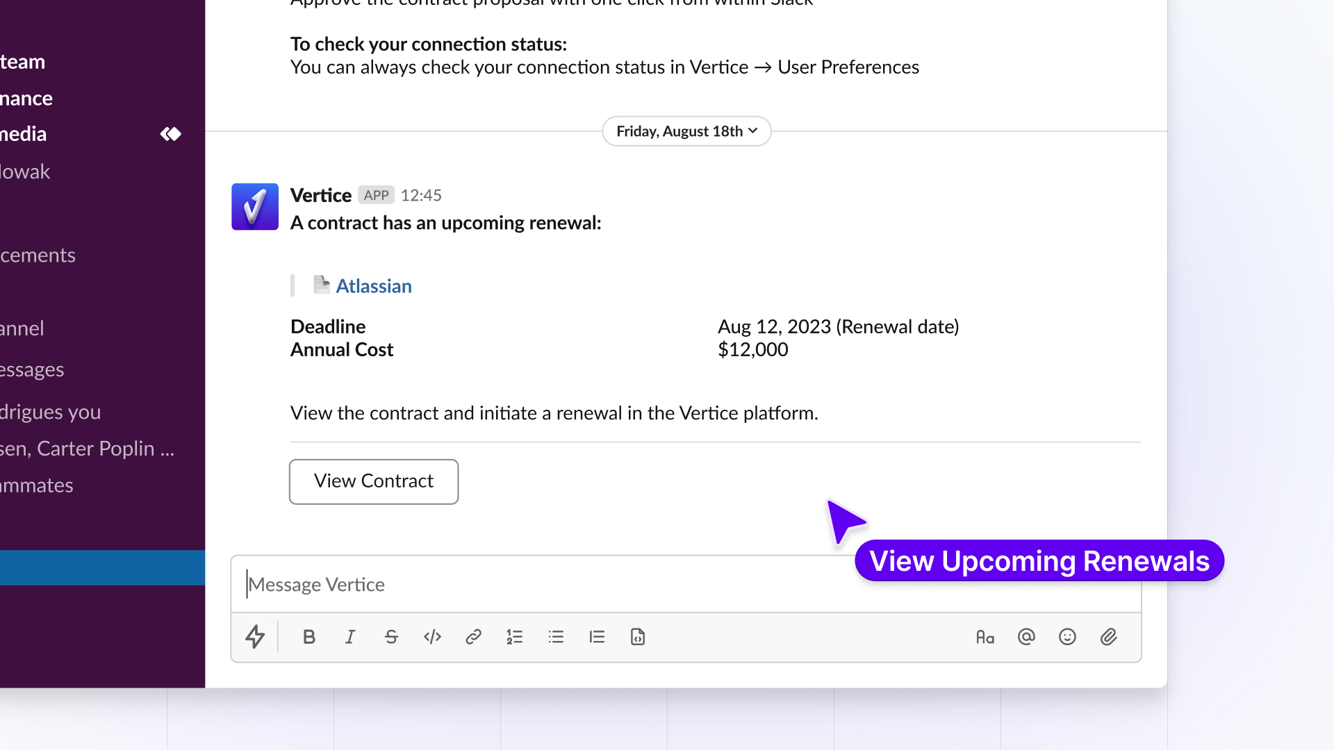 Vertice Slack Integration