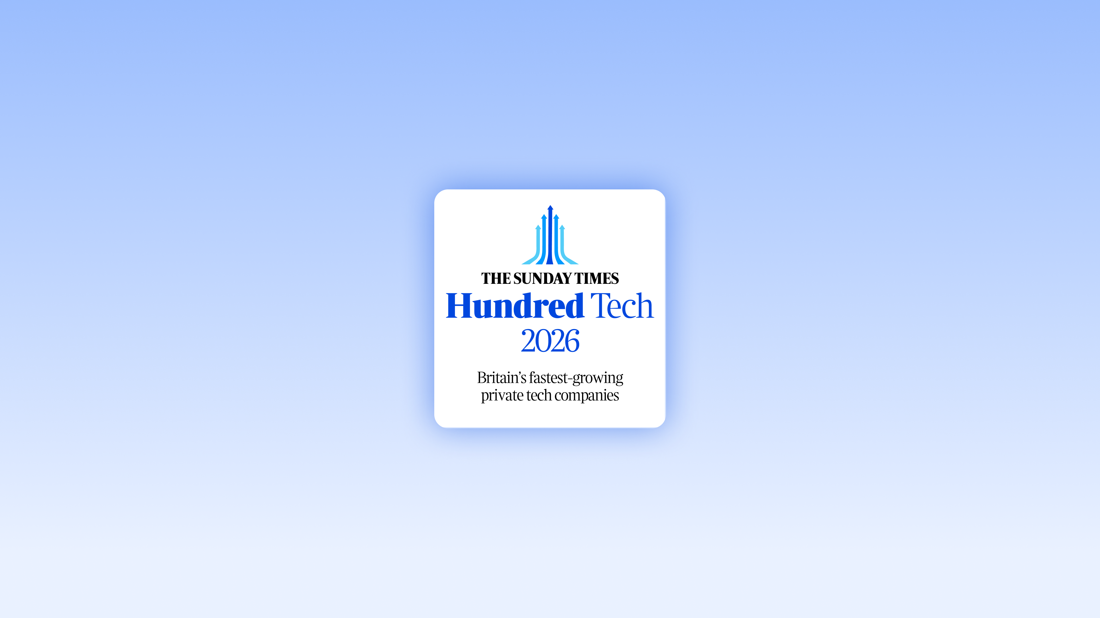 Vertice ranked #2 in the Sunday Times 100 Tech List