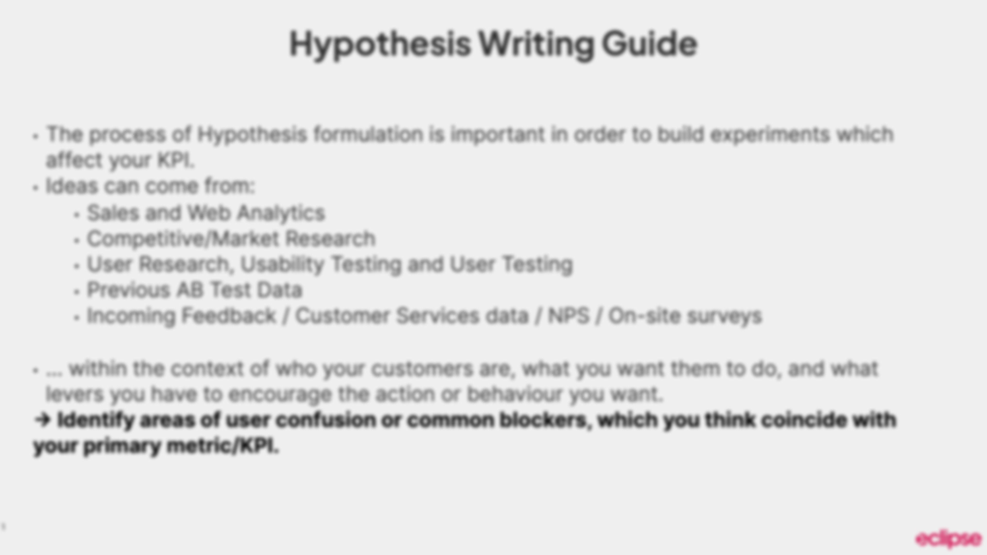 Eclipse Hypothesis Writing Guide
