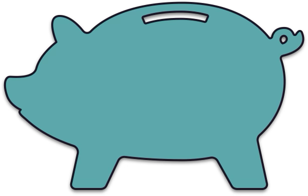 Piggy bank graphic icon