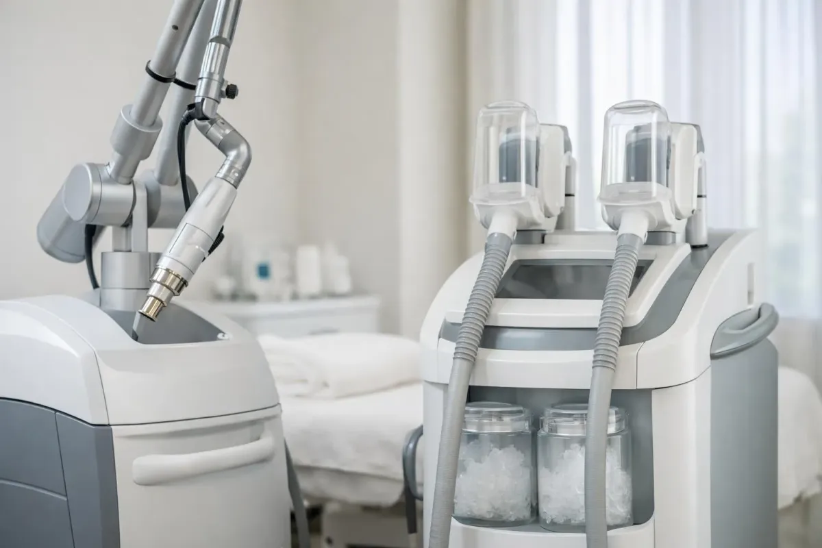 Équipement médical de pointe dans une salle de traitement.
