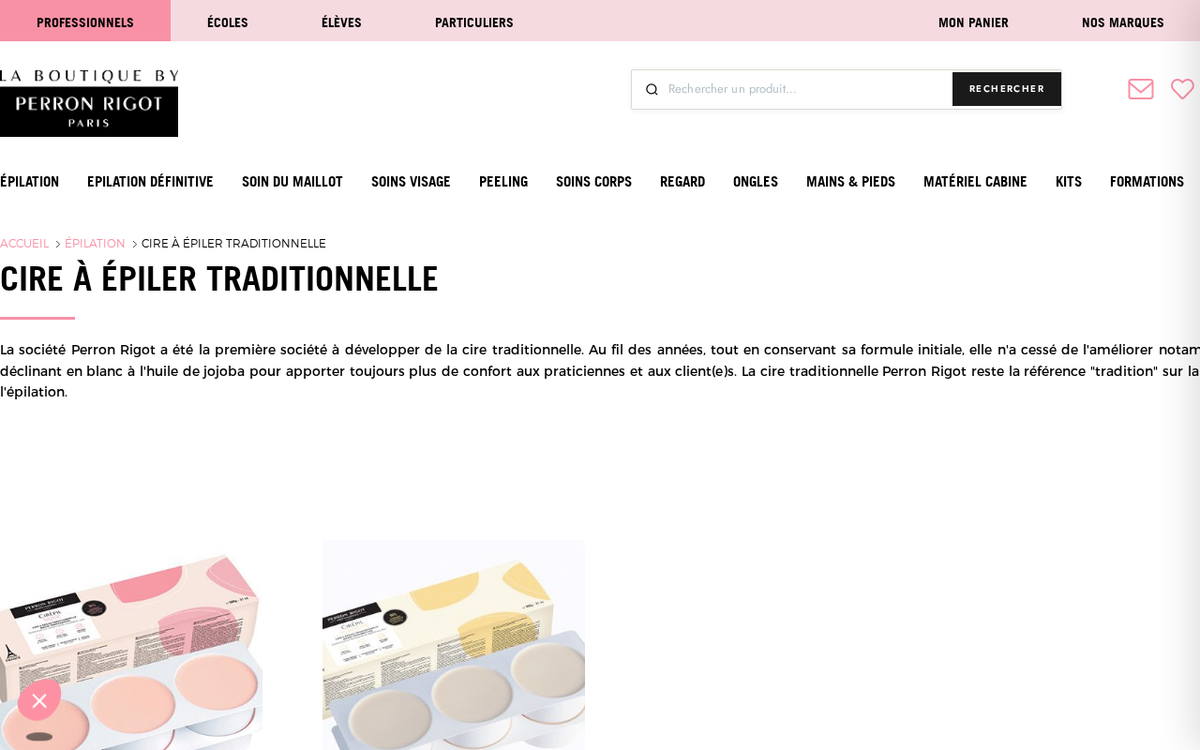 Cire traditionnelle homepage