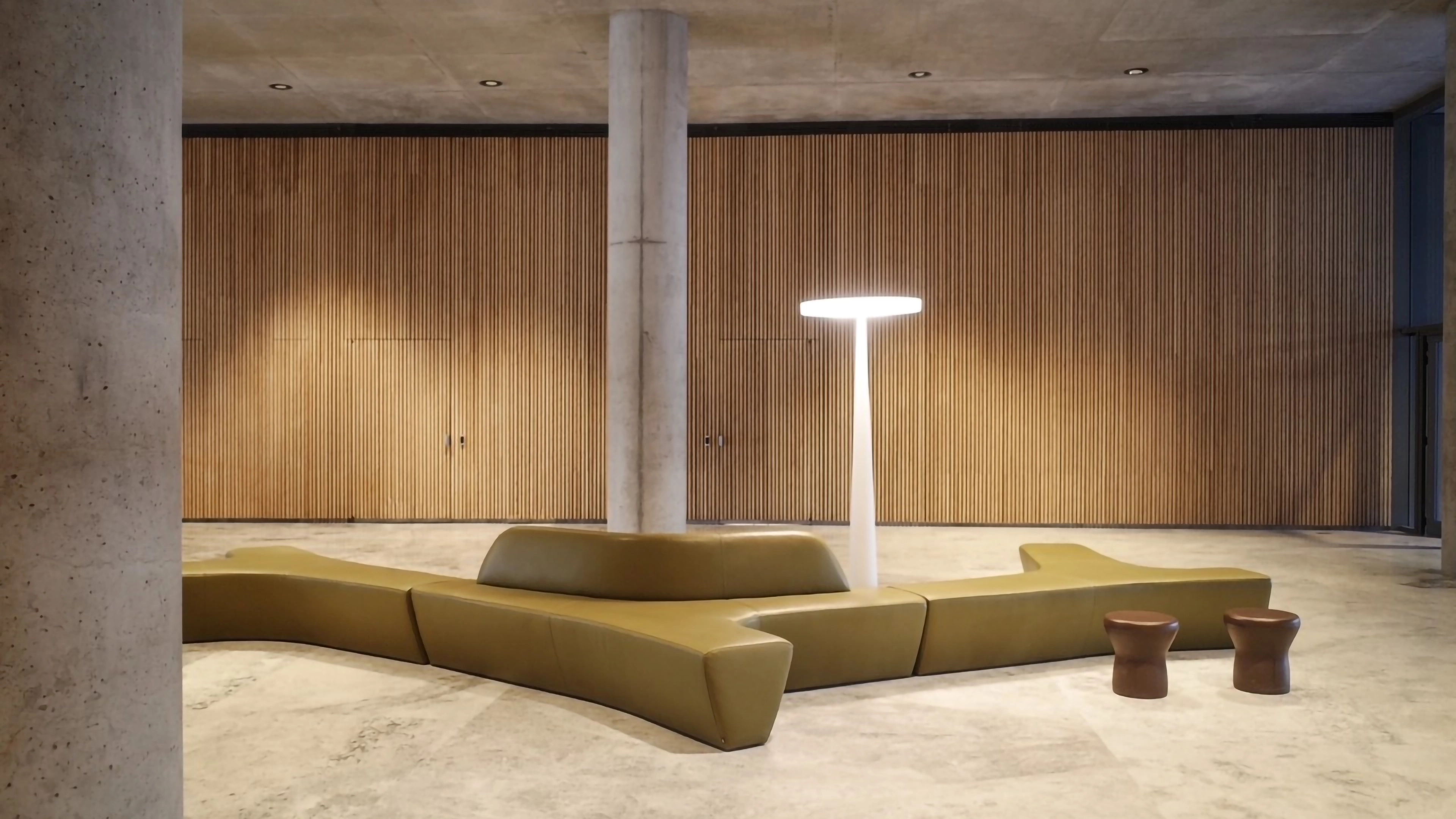 A dynamic seating layout featuring benches from the Twig collection at Mirabilia's head office in Buenos Aires, Argentina.