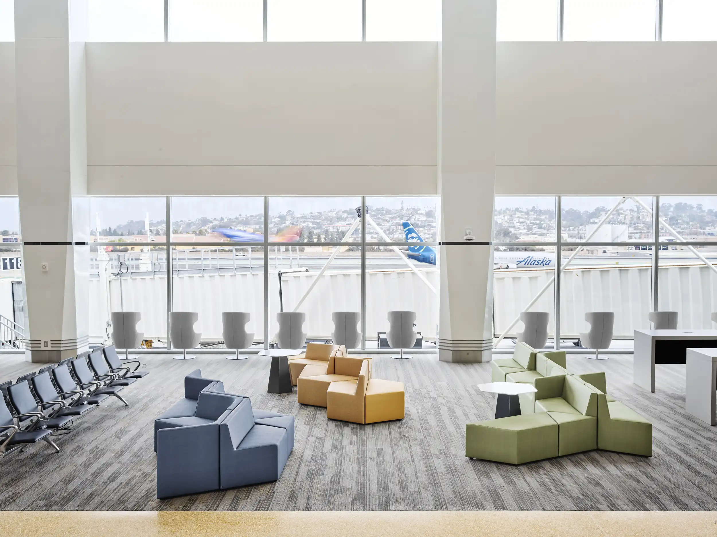 Prisma and Hext furniture at San Diego International Airport.