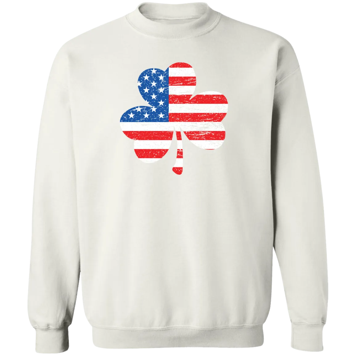 American Flag Shamrock - Distressed Classic Crewneck Sweatshirt