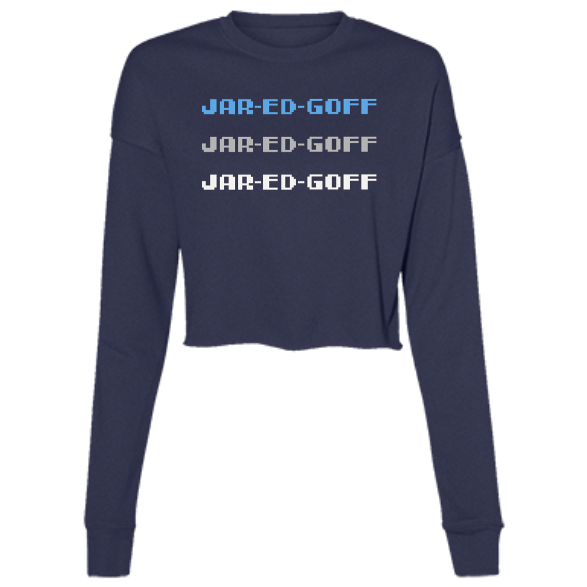 Detroit Chant - Grey Women's Cropped Crewneck Sweatshirt