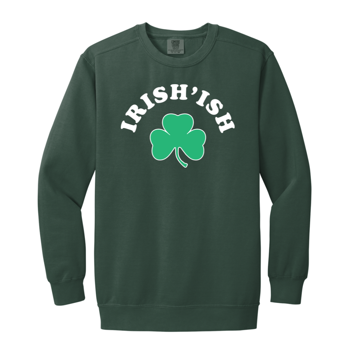 Irish-ish - White Vintage Wash Crewneck Sweatshirt