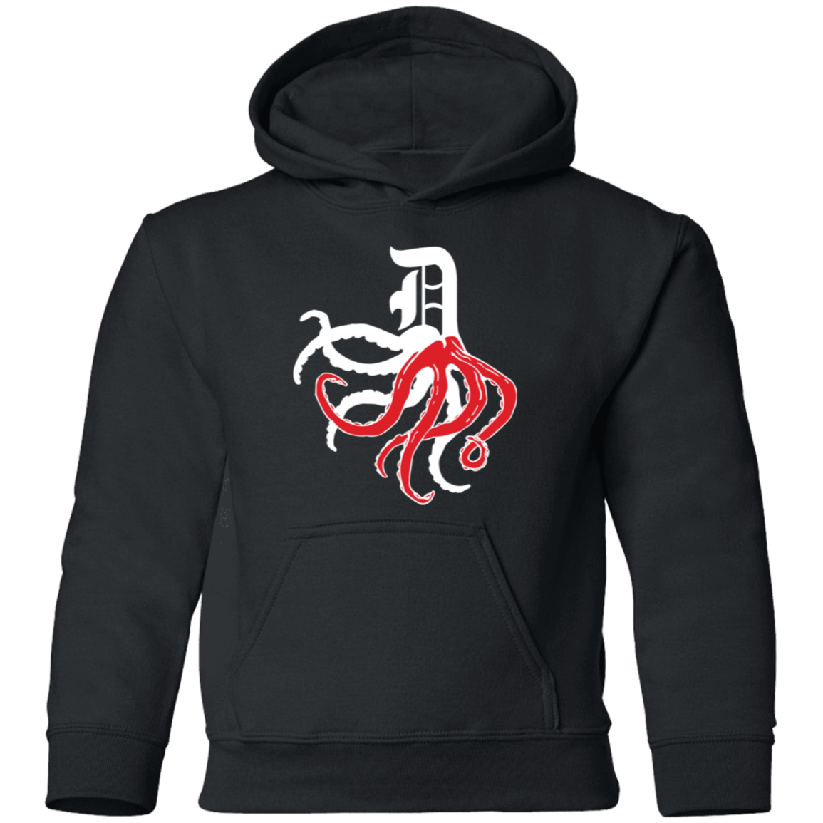 D Octopus - White Kids Unisex Classic Hoodie