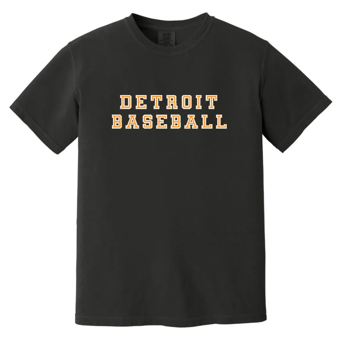 Detroit Baseball - Orange + Ivory Vintage Washed T-Shirt