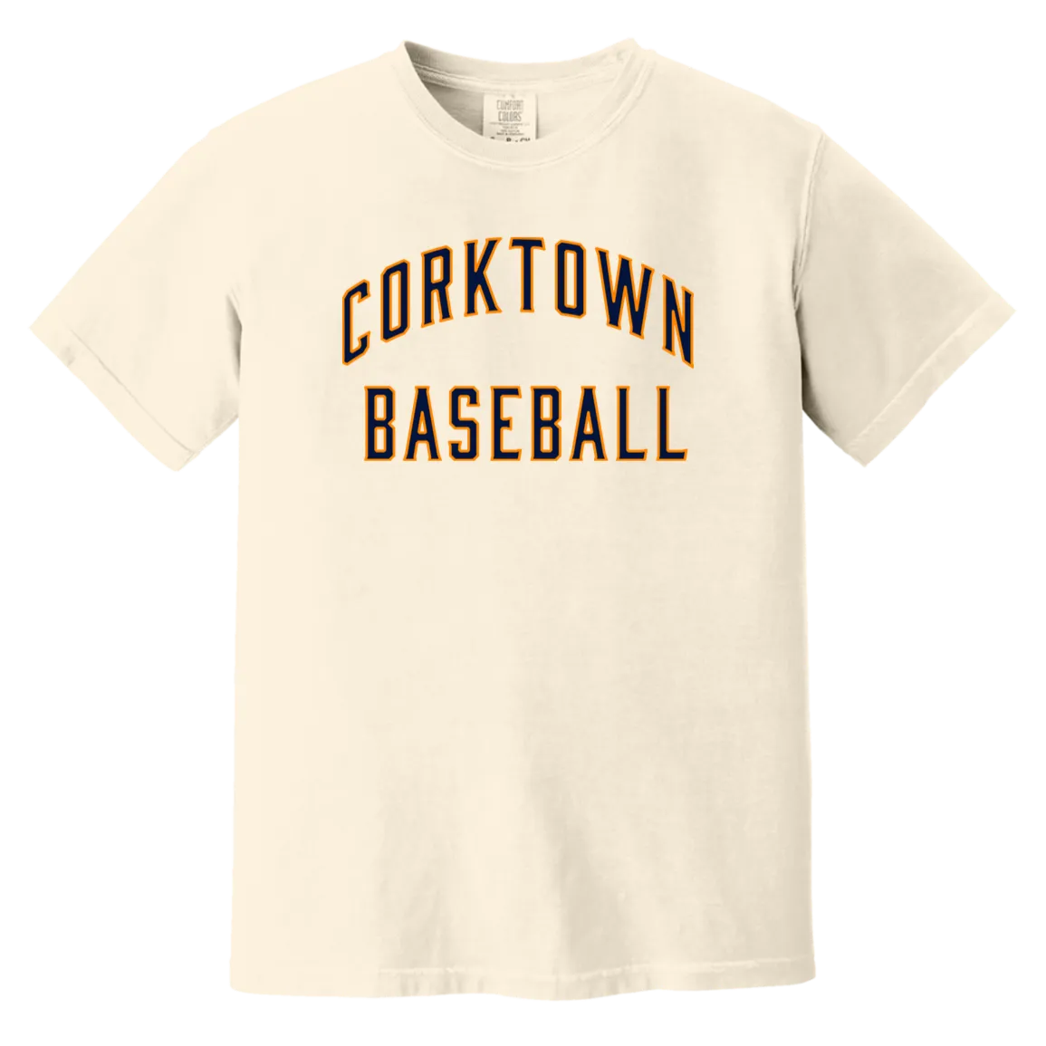 Corktown Baseball - Navy + Orange Vintage Washed T-Shirt
