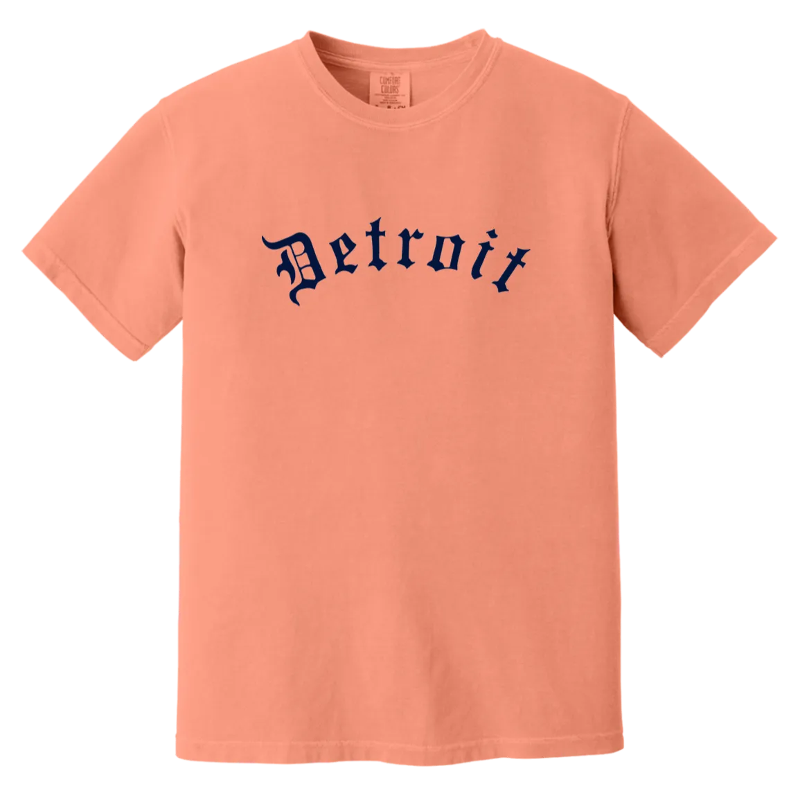 Old English Detroit - Navy Vintage Washed T-Shirt