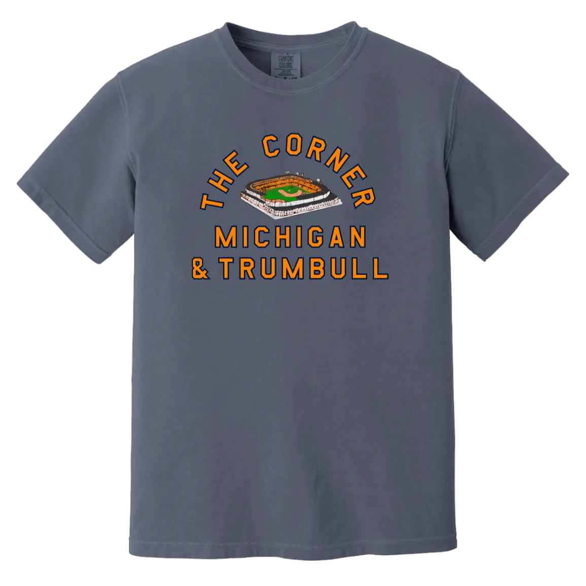 The Corner - Orange + Navy Vintage Washed T-Shirt