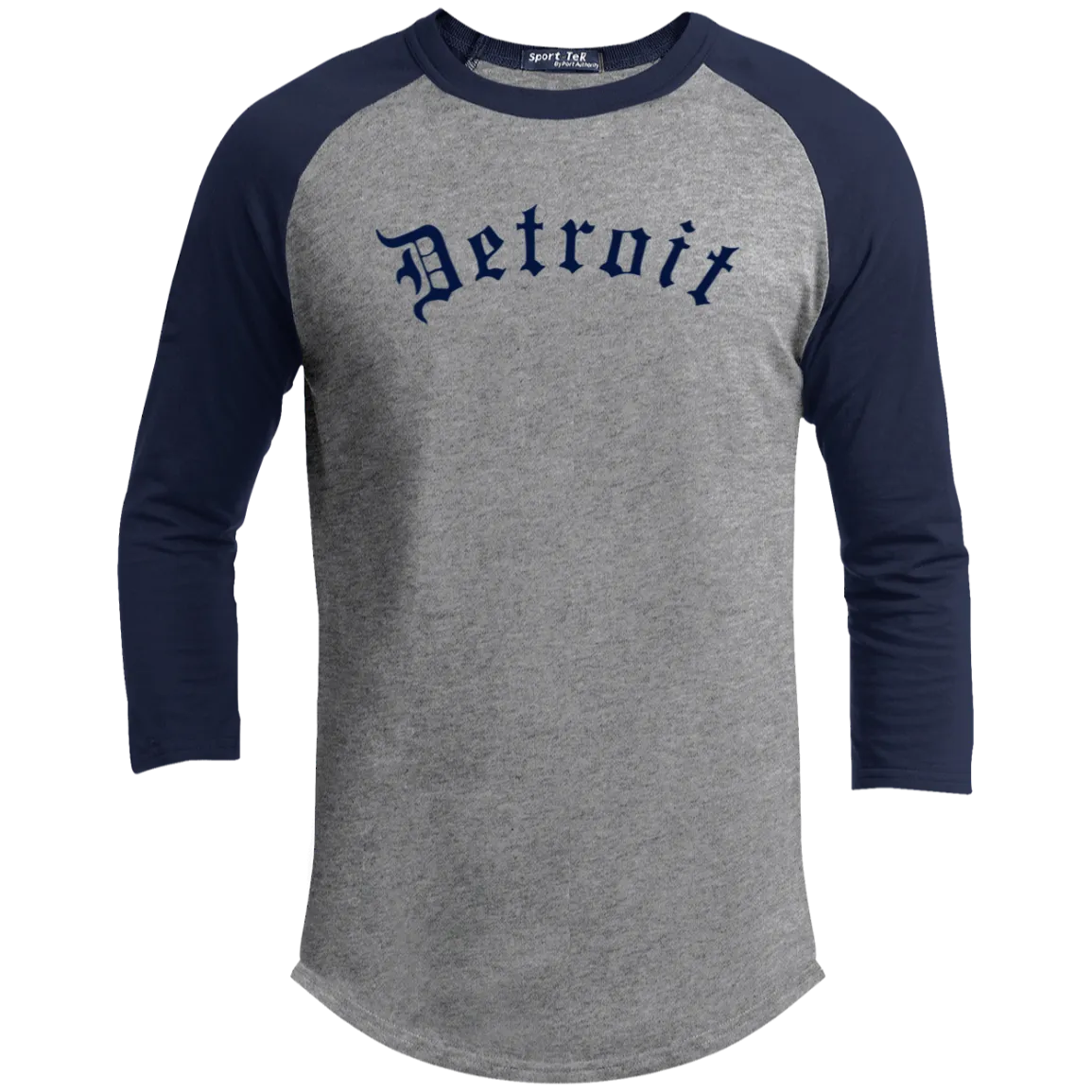 Old English Detroit - Navy Kids 3/4 Raglan Sleeve Shirt