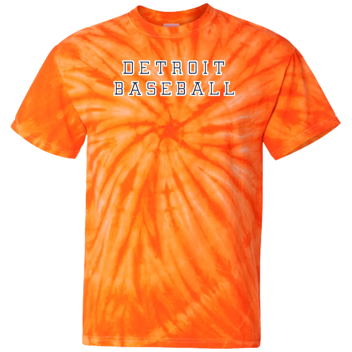 Detroit Baseball - Navy + White Unisex Tie Dye T-Shirt