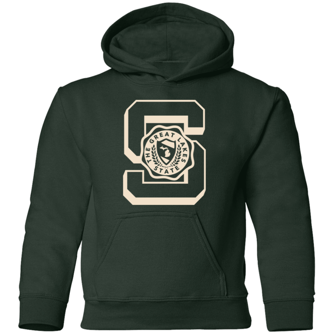 Michigan Big S - Ivory Kids Unisex Classic Hoodie