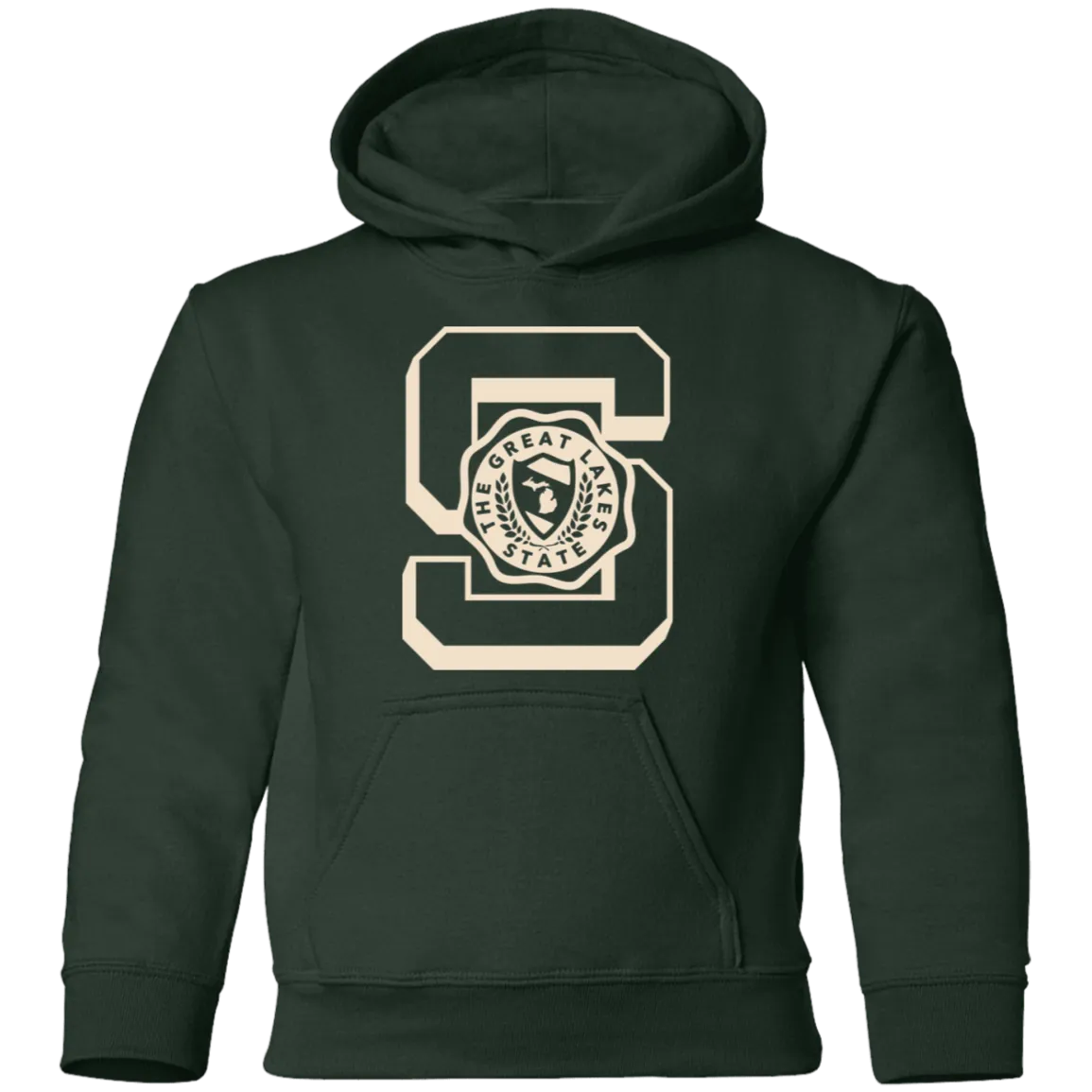 Michigan Big S - Ivory Kids Unisex Classic Hoodie