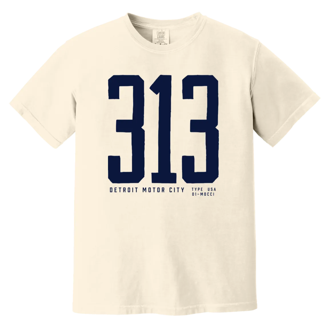 Detroit 313 - Navy Vintage Wash T-Shirt