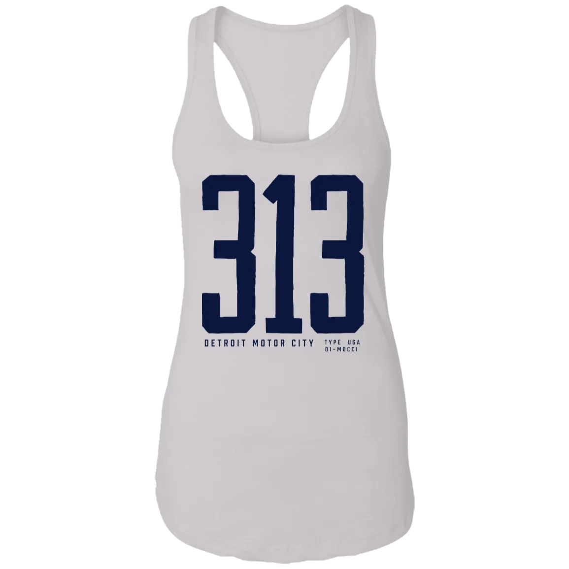 Detroit 313 - Navy Women's Racerback Tank