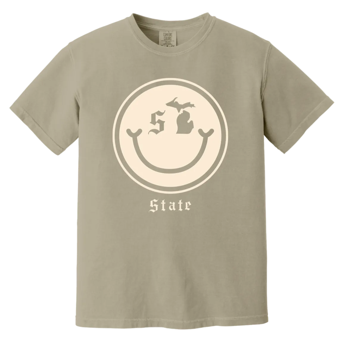 State Smile - Ivory Vintage Wash T-Shirt